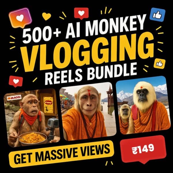 500+ AI Monkey Reels Bundle